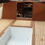 Folkboat en cours de restauration