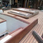 Folkboat en cours de restauration