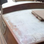 folkboat en cours de restauration