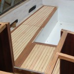 Folkboat en cours de restauration